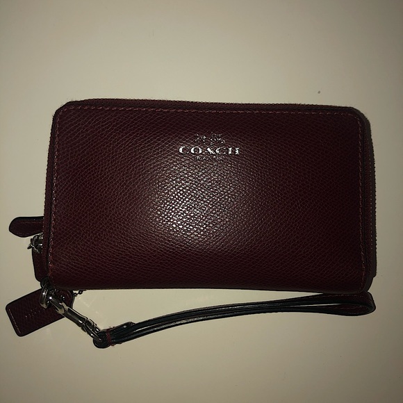 Coach Bags Coach Maroon Wristlet Poshmark